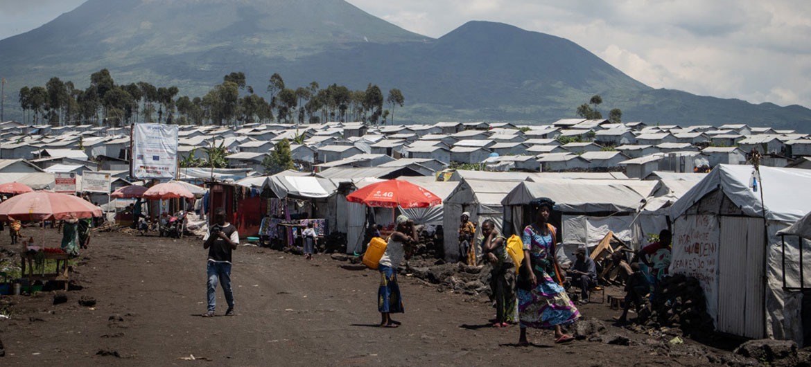 A camp for displaced people in North Kivu in DR Congo.