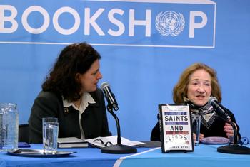Debórah Dwork (r) author of Saints and Liars.