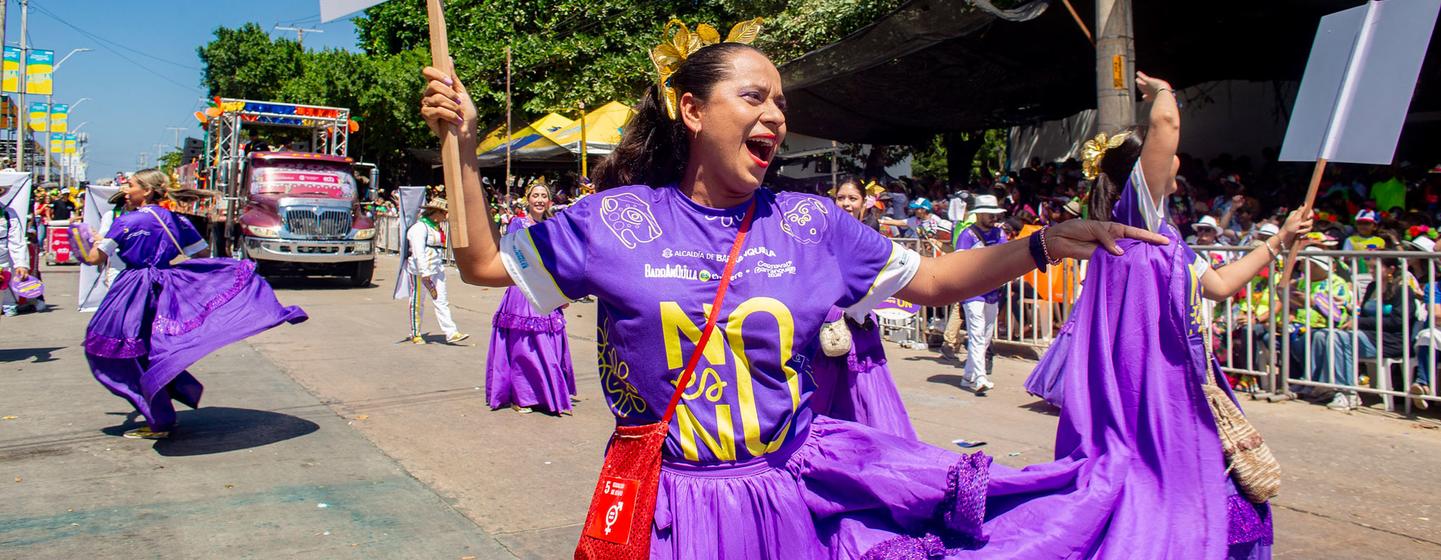 March for Women's Rights during the 16 days of activism in Colombia.