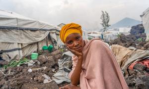 Timusifu is one of around 700,000 people who fled Goma.