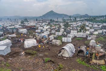 Le camp de déplacés de Bulengo, près de Goma, dans l'est de la République démocratique du Congo (RDC).