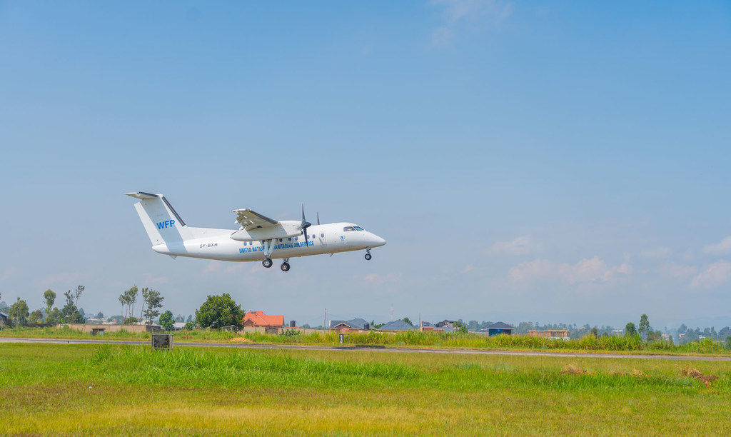 An UNHAS plane lands at Bunia airport in the eastern DR Congo. (file)