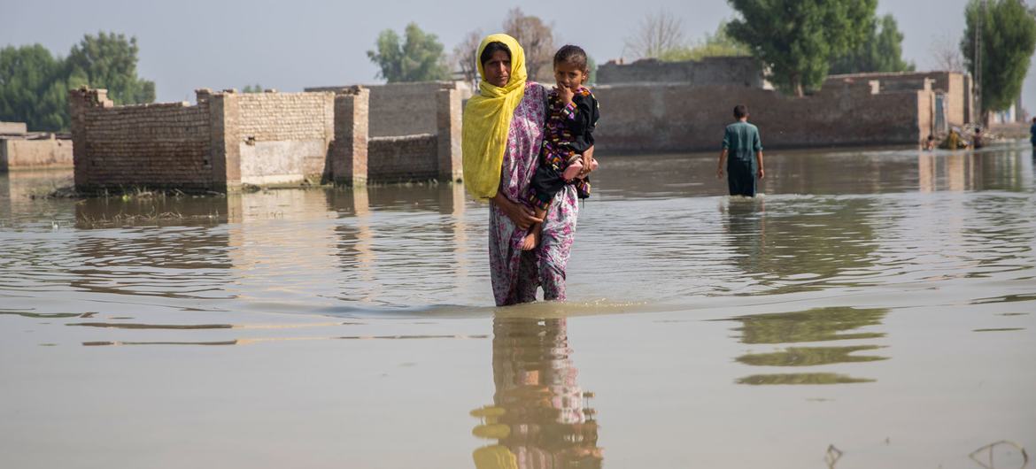 A malária e outras doenças aumentaram após as inundações no início do ano na província de Sindh, no Paquistão