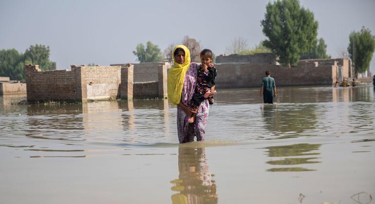 Malária e outras doenças aumentaram após inundações ocorridas no início do ano na província de Sindh, no Paquistão