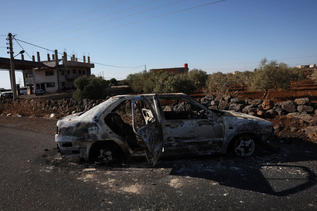 Sweida city, during armed conflict in July 2025 Sweida city, during armed conflict in July 2025