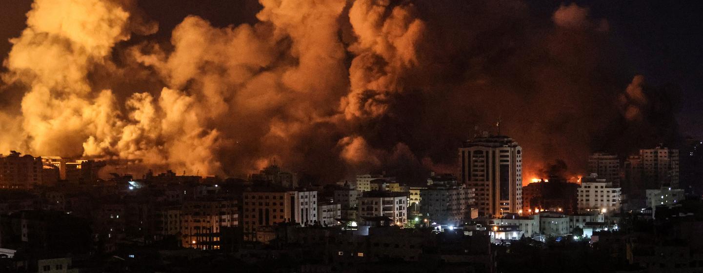 对加沙的空袭仍在继续。（资料图片）