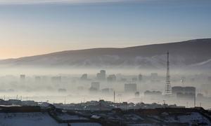 La contaminación atmosférica es altamente visible en la ciudad de Ulán Bator, en Mongolia.