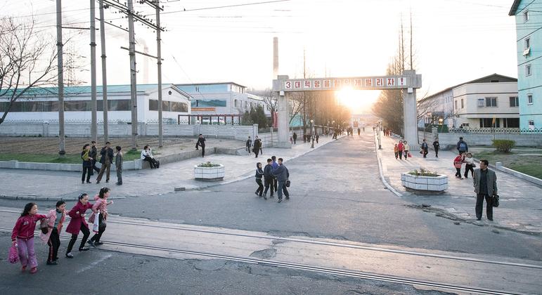 Vista de la ciudad de Pyongyang, capital de la República Popular Democrática de Corea.