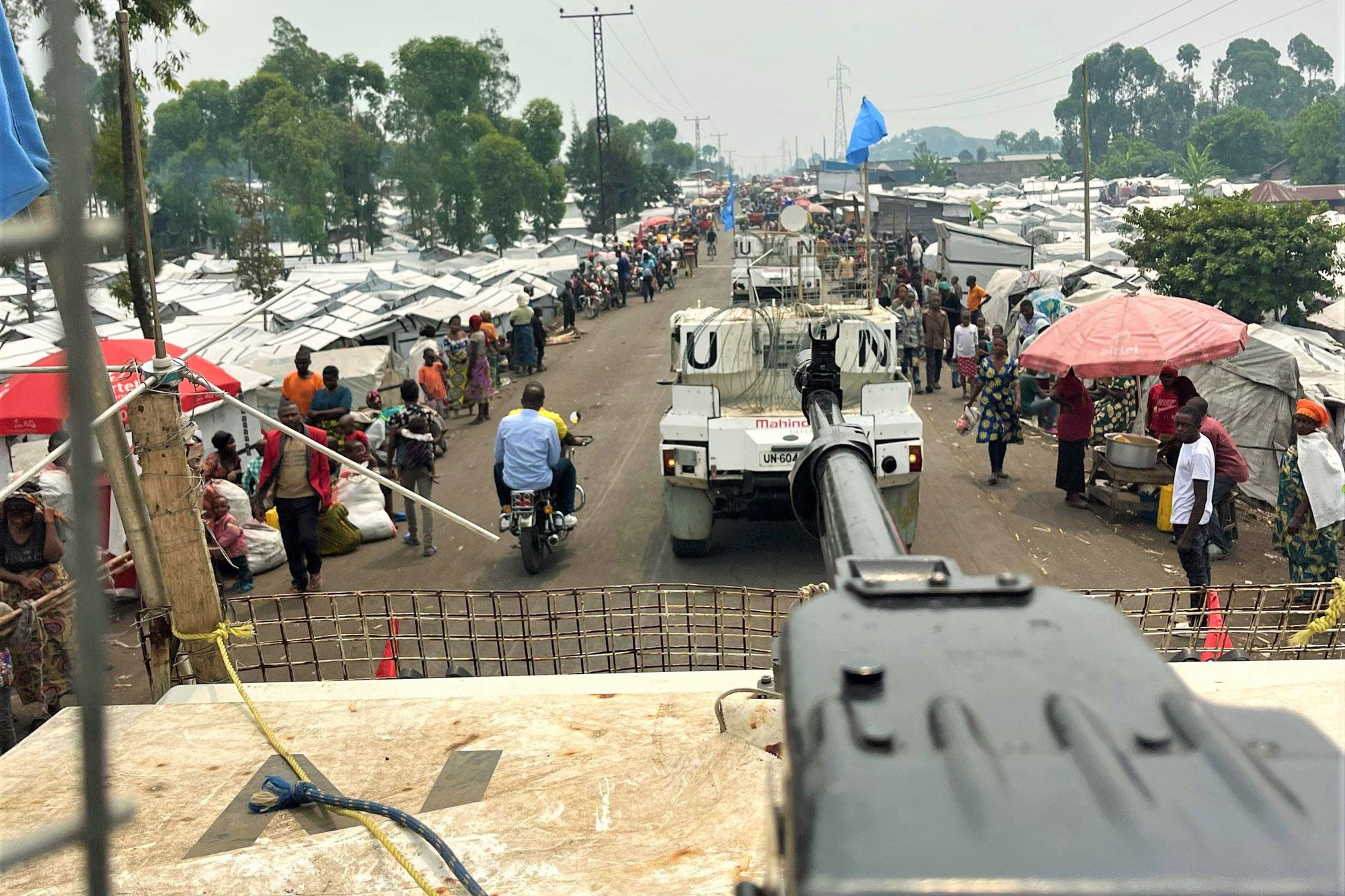 Les Casques bleus de l'ONU patrouillent dans l'est de la République démocratique du Congo.