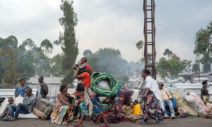 People continue to flee fighting in the eastern DR Congo where Rwanda-backed M23 rebels have made major gains.