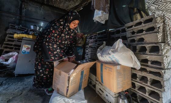 Продовольственная помощь в Газе.