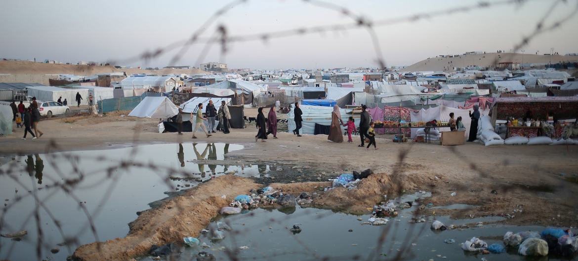 Лагерь беженцев в Рафахе, на юге сектора Газа. 