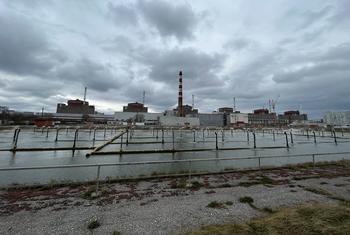 El agua se utiliza para refrigerar los sistemas de la central nuclear de Zaporizhzhya, enUcrania..