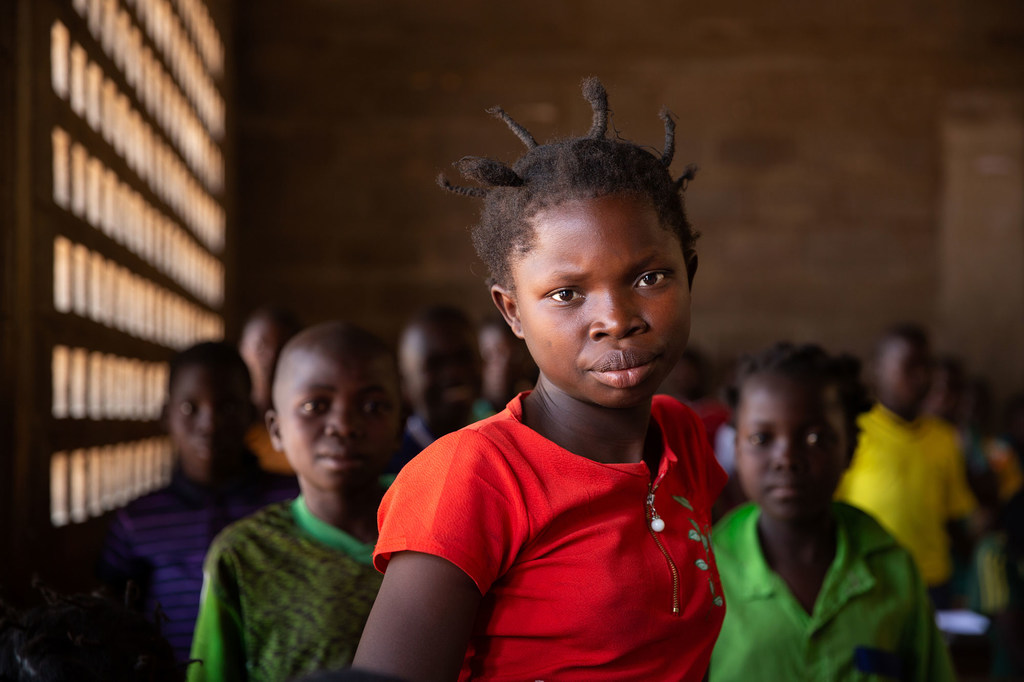 Des élèves dans une école du nord-ouest de la République centrafricaine.