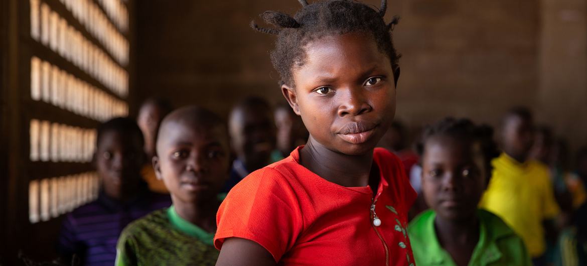 Des élèves dans une école du nord-ouest de la République centrafricaine.