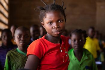 Des élèves dans une école du nord-ouest de la République centrafricaine.