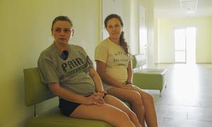 Two expectant mothers attend a hospital in the Ukrainian capital, Kyiv. (file)