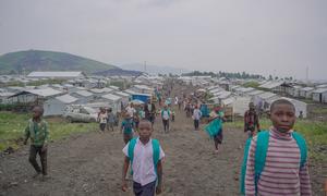 Kambi ya wakimbizi wa ndani ya Karanyuchinya, iliyoko Goma, jimboni Kivu  Kaskazini, mashariki mwa DRC