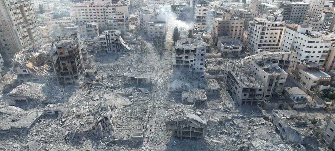 加沙地带的大部分地区已沦为废墟。