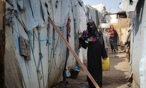 Campamento de Ammar Bin Yasser en Adén, sur de Yemen.