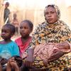 A displaced family settles in Tawila after fleeing fighting in El Fasher, North Darfur.