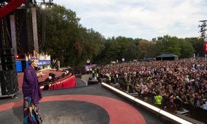 UN Deputy Secretary-General Amina Mohammed speaks at the Global Citizen Live event in Central Park in New York City.