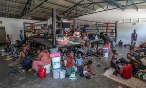 Families displaced by gang violence in the Haitian capital Port-au-Prince. (file photo)