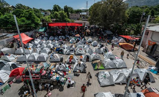Some 200,000 Haitians, mainly in Port-au-Prince (pictured) have been forced by insecurity to flee to temporary locations.