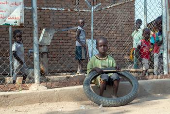 Many Sudanese families have fled fighting in El Fasher and are now living in a camp for displaced people in Zalingi in western Darfur.