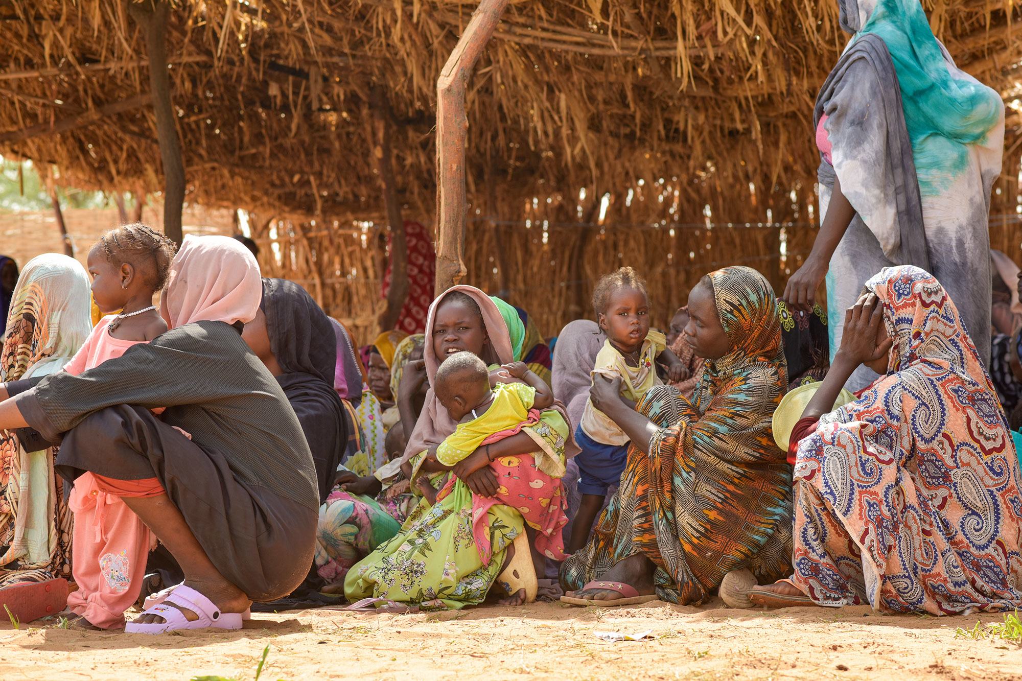 Des familles déplacées d'El Fasher, la capitale du Darfour du Nord, cherchent refuge à Tawila.