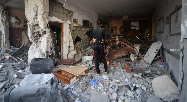 Разрушенный дом на юге сектора Газа.