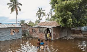 Climate-related disasters like floods, as pictured in Madagascar, can lead to a range of health problems.
