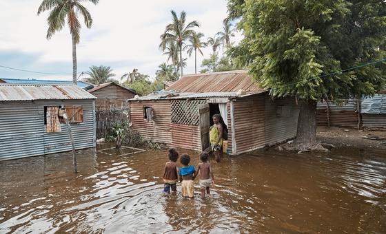 Climate-related disasters like floods, as pictured in Madagascar, can lead to a range of health problems.