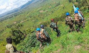 UN peacekeepers patrol in Ituri in northeastern DR Congo. (file)