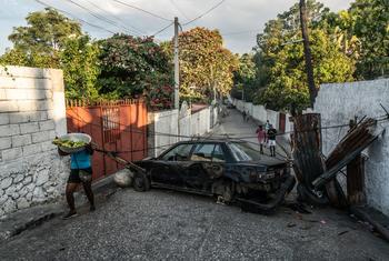 Barricades are regularly erected to block roads in Port-au-Prince.