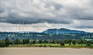 Using sustainable and clean energy sources, like this wind farm in Thailand, reduces air pollution.