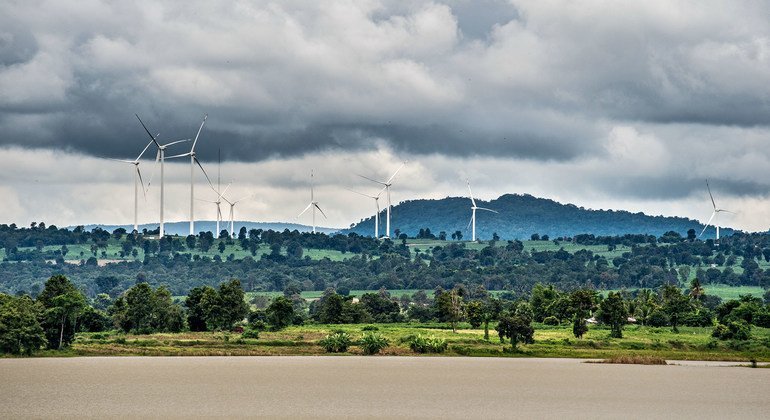 Using sustainable and clean energy sources, like this wind farm in Thailand, reduces air pollution.