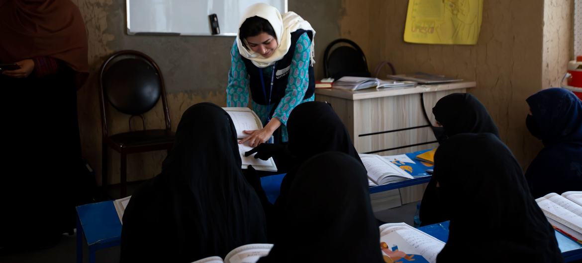 Students attending UNESCO's community-based literacy classes are experiencing schooling for the first time in their lives.