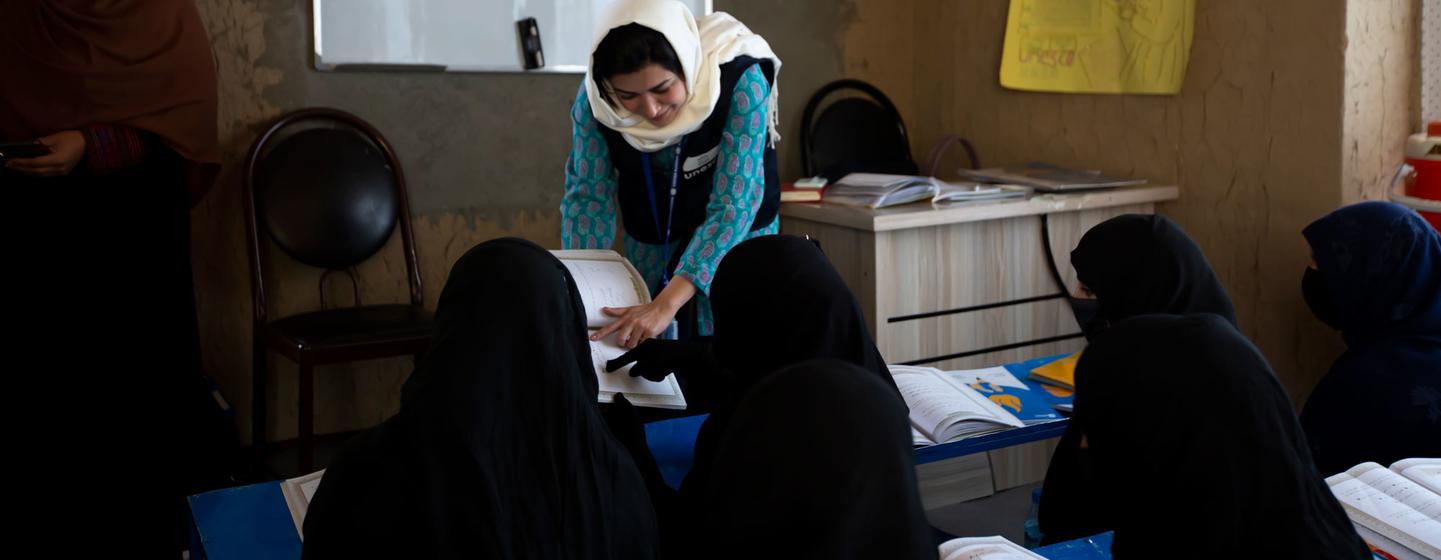 All students in UNESCO’s community-based literacy classes are experiencing schooling for the first time in their lives.