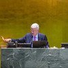 فولكان بوزكير رئيس الدورة الخامسة والسبعين للجمعية العامة للأمم المتحدة، في قاعة الجمعية العامة.