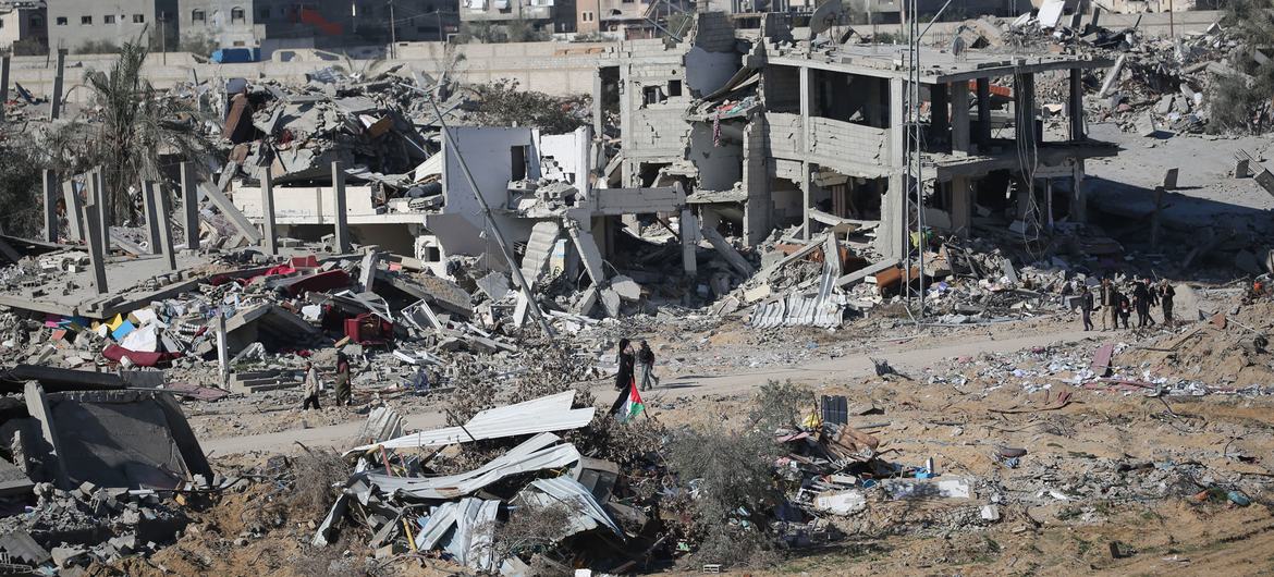 Rafah in southern Gaza Strip has been heavily damaged in the conflict. Rafah in southern Gaza Strip has been heavily damaged in the conflict.