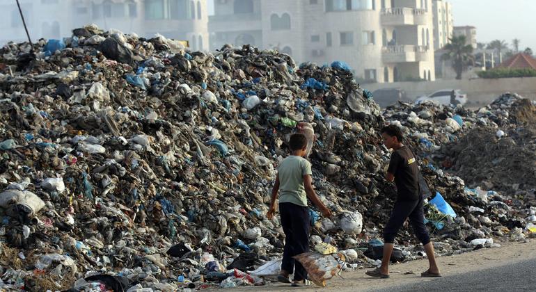 La basura sin recoger en Gaza está fomentando la aparición de ratas.
