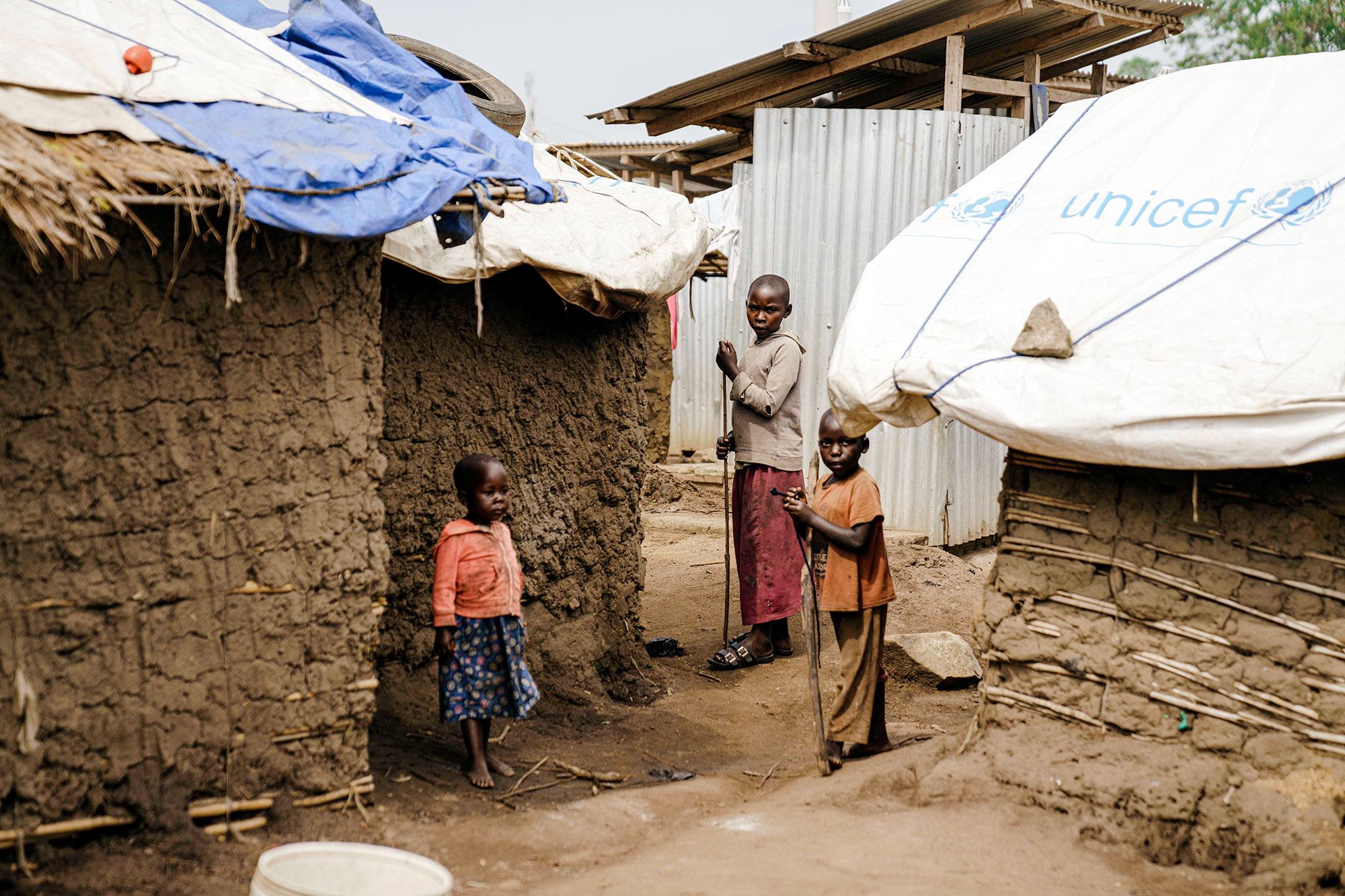 Le camp de Shari à Bunia, en Ituri, dans l'est de la RDC, offre un abri aux familles qui ont fui la violence des groupes armés.