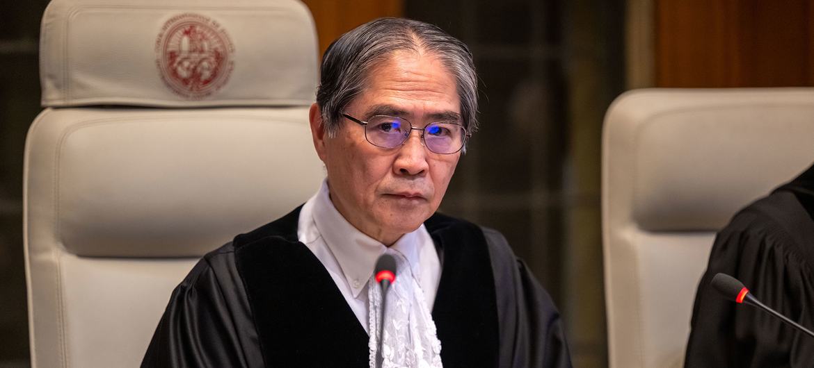 Le juge Iwasawa Yuj, président de la Cour internationale de justice (CIJ).
