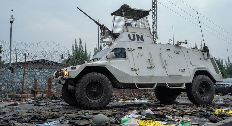 Патруль миротворцев ООН в Гоме. 