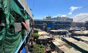 Families continue to shelter in school buildings in the Gaza Strip.