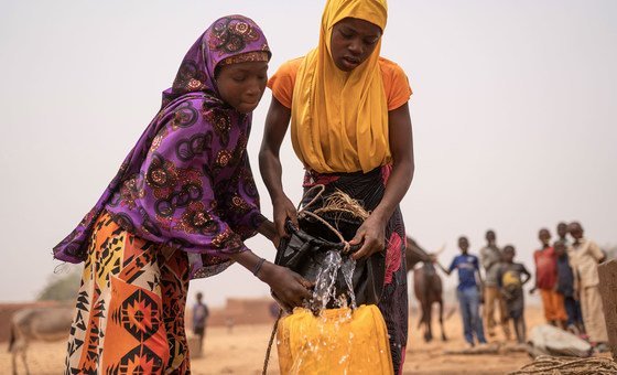 In Niger, collecting h2o  tin  instrumentality     up   to 4  hours a day.