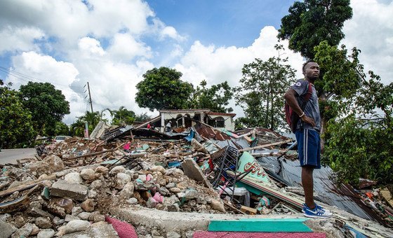 The community of Les Cayes was destroyed in the magnitude 7.2 earthquake that hit Haiti last August