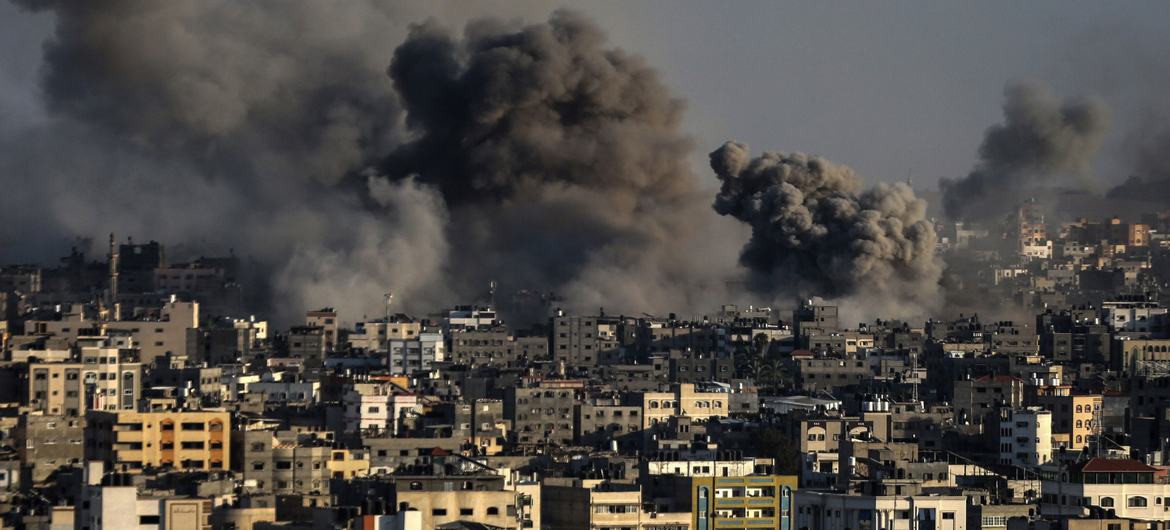Air strikes continue in Gaza.