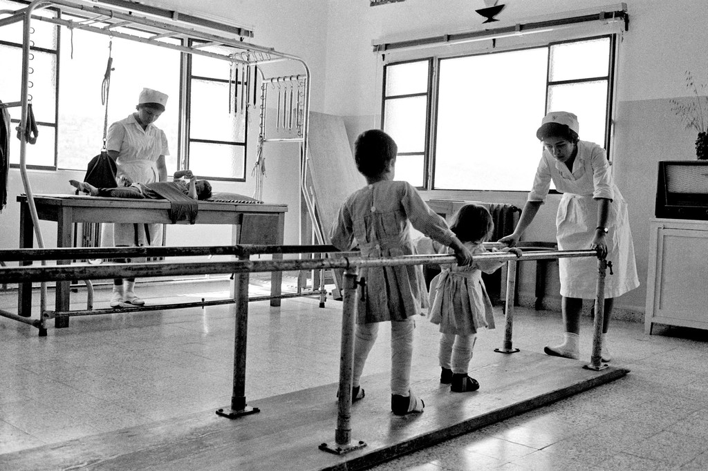 Children are seen here receiving physical therapy treatment at the Cartbawi Centre in Lebanon. (file)
